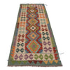 Hand Knotted Afghan Style Kilim Runner 2' 8" x 8' 2" ft / 80 x250 cm - No. W34798