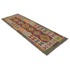 Hand Knotted Afghan Style Kilim Runner 2' 8" x 8' 2" ft / 80 x250 cm - No. W34798