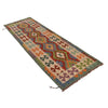 Hand Knotted Afghan Style Kilim Runner 2' 8" x 8' 2" ft / 80 x250 cm - No. W34798