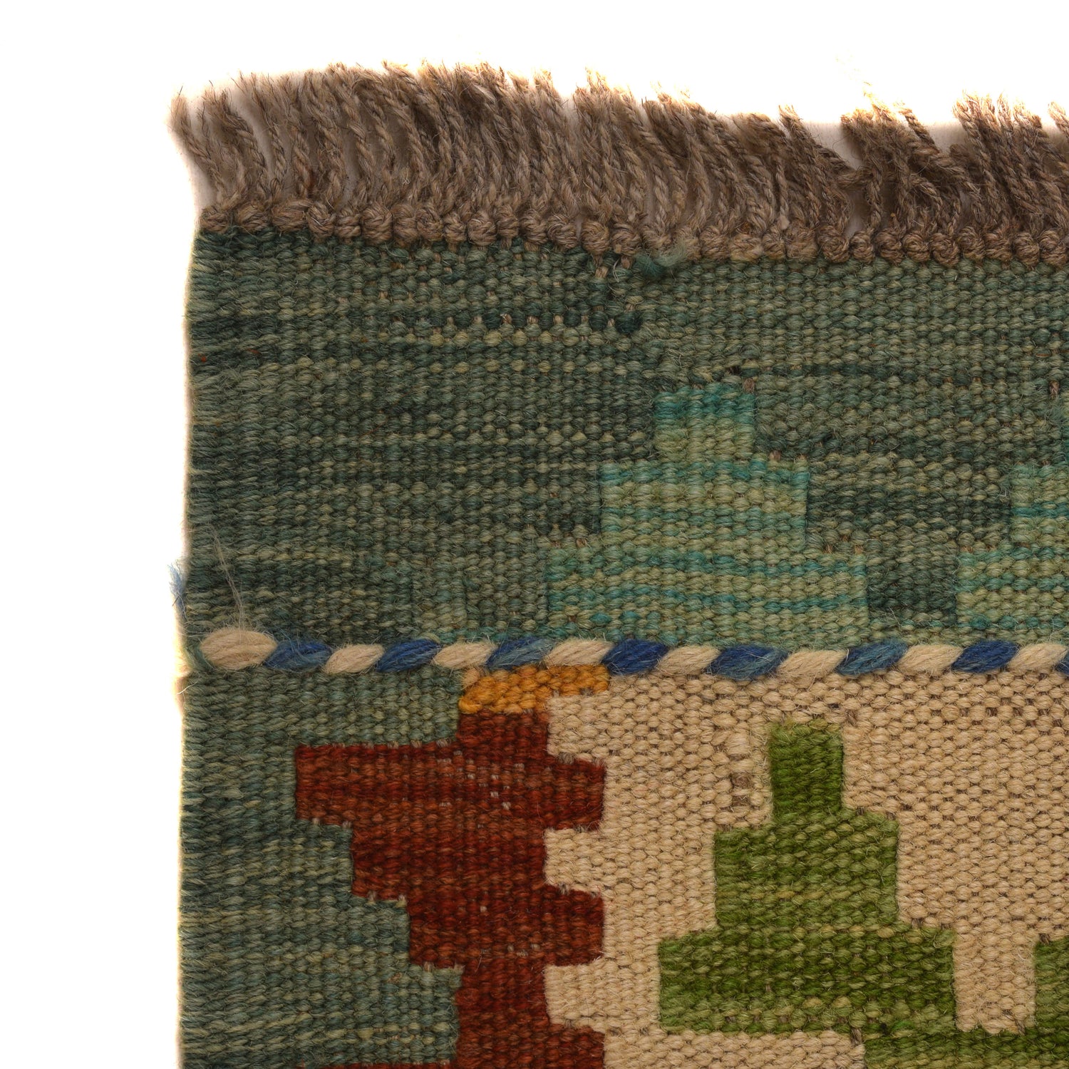 Hand Knotted Afghan Style Kilim Runner 2' 8" x 8' 2" ft / 80 x250 cm - No. W34798