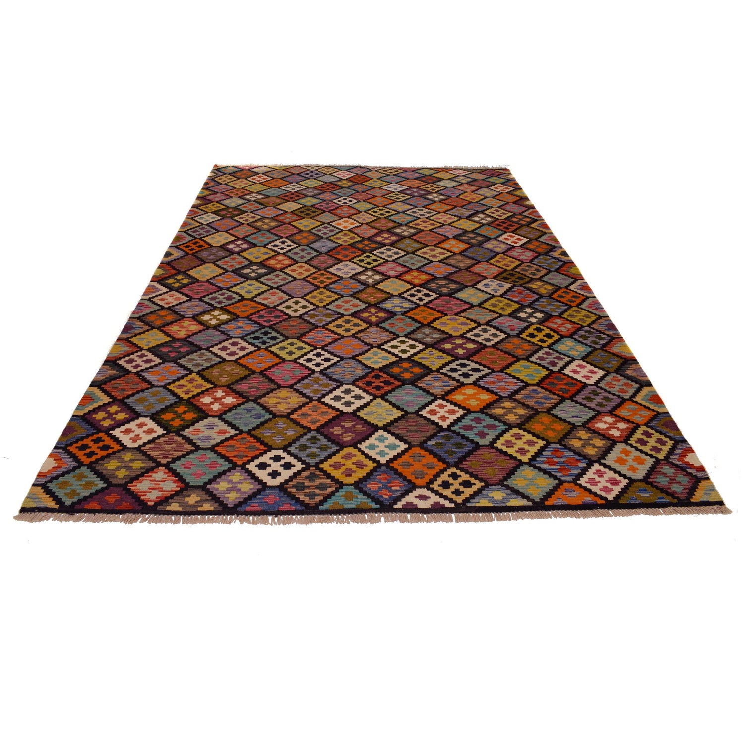 Medium Size Chobi Kilim 6' 8" x 9' 9" ft / 204 x 298 cm - No. W34806