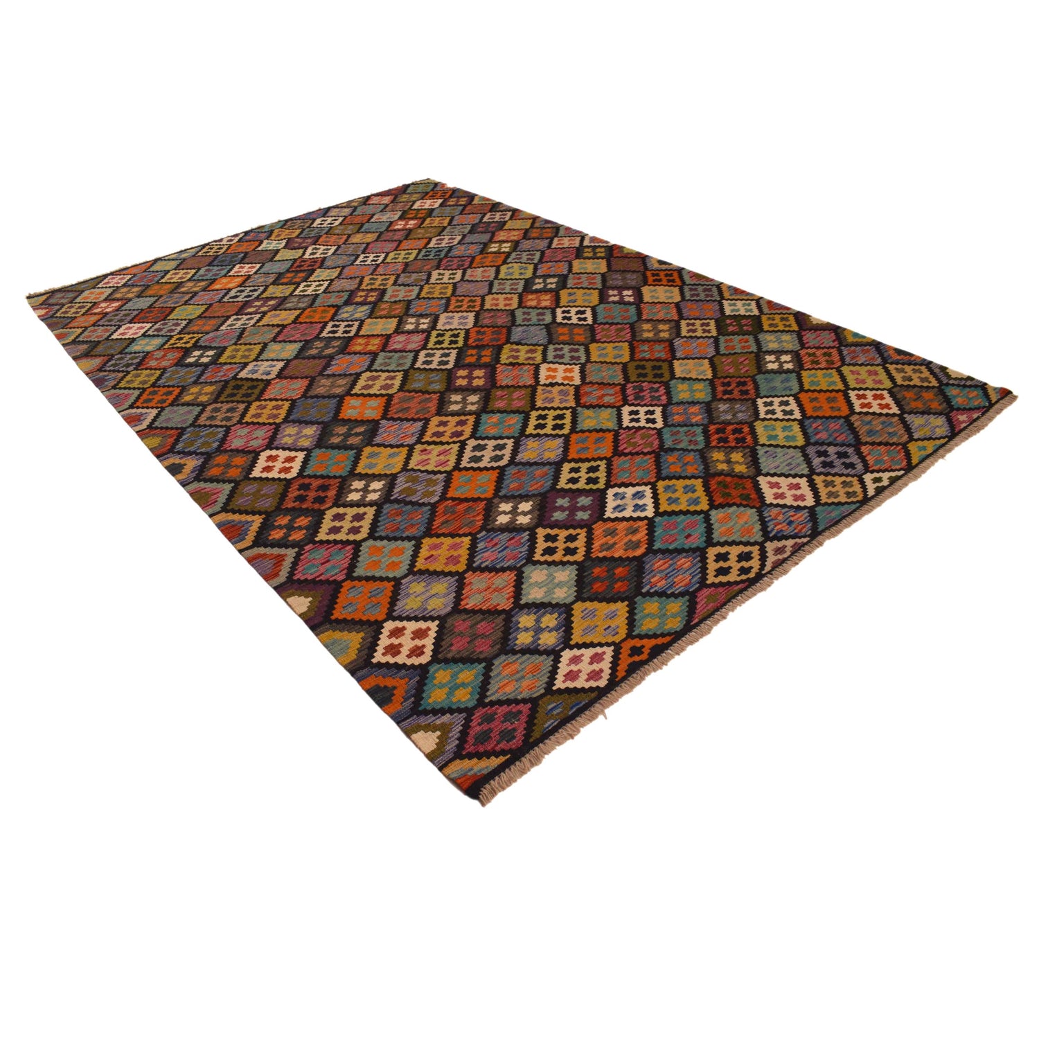 Medium Size Chobi Kilim 6' 8" x 9' 9" ft / 204 x 298 cm - No. W34806