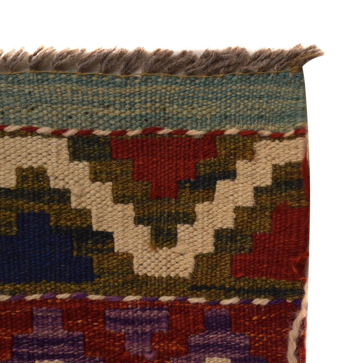 Handmade Turkish Design Wool Kilim 8' 3" x 9' 11" ft / 252 x 301 cm - No. W34821