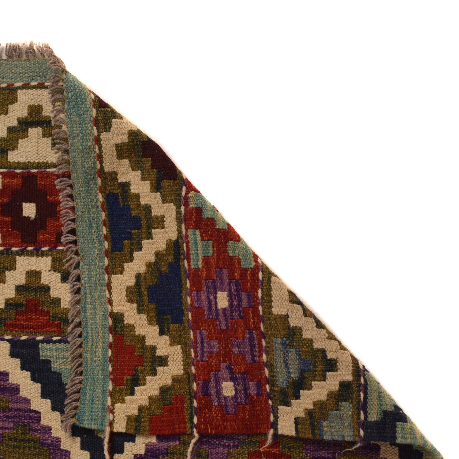 Handmade Turkish Design Wool Kilim 8' 3" x 9' 11" ft / 252 x 301 cm - No. W34821