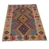 Hand Knotted Afghan Style Kilim 2' 9" x 4' 2" ft / 84 x 128 cm - No. W34829