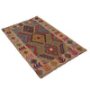 Hand Knotted Afghan Style Kilim 2' 9" x 4' 2" ft / 84 x 128 cm - No. W34829