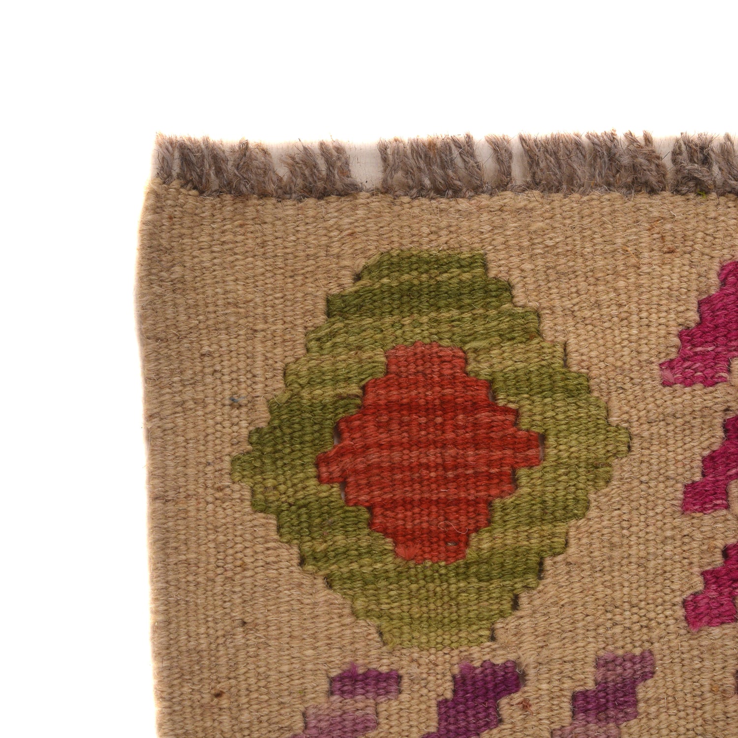 Hand Knotted Afghan Style Kilim 2' 9" x 4' 2" ft / 84 x 128 cm - No. W34829