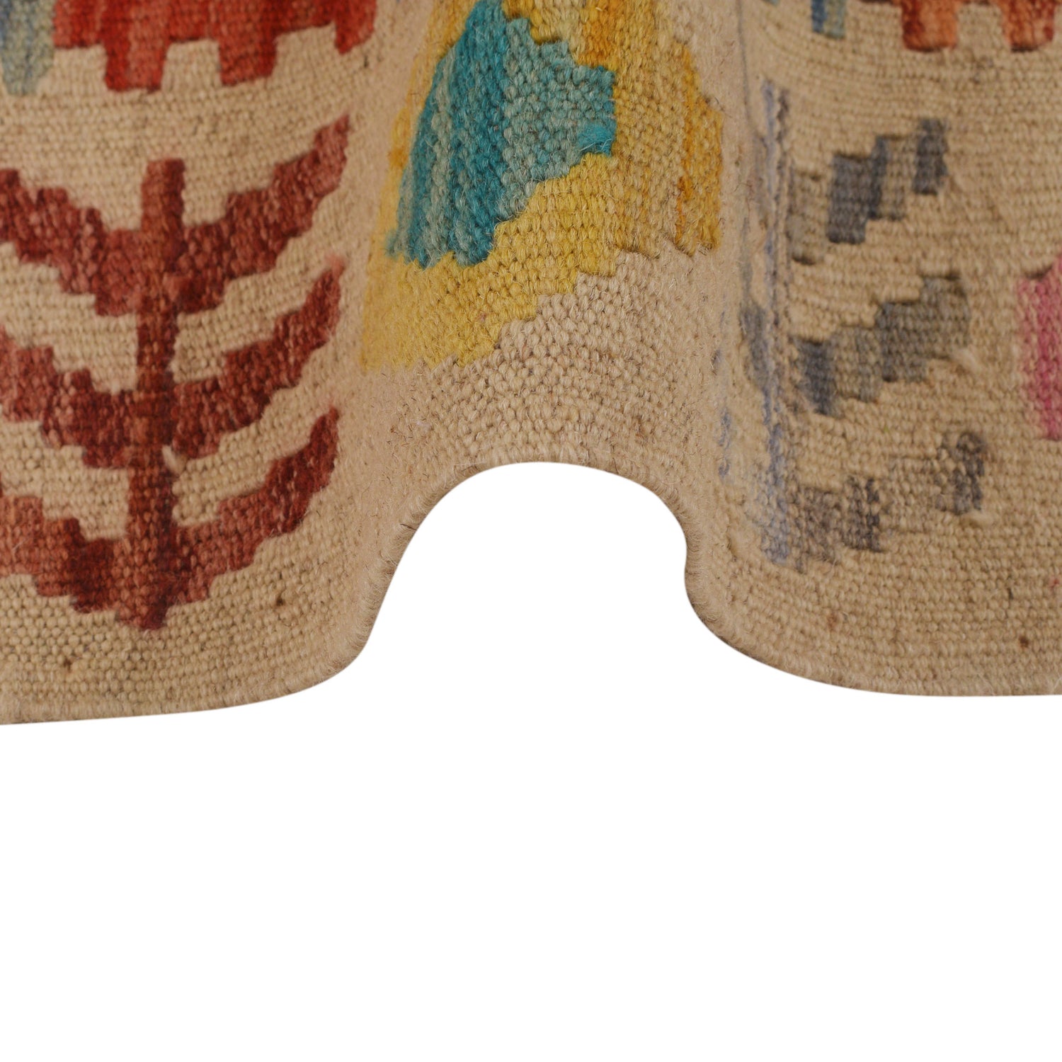 Hand Knotted Afghan Style Kilim 2' 9" x 4' 2" ft / 84 x 128 cm - No. W34829