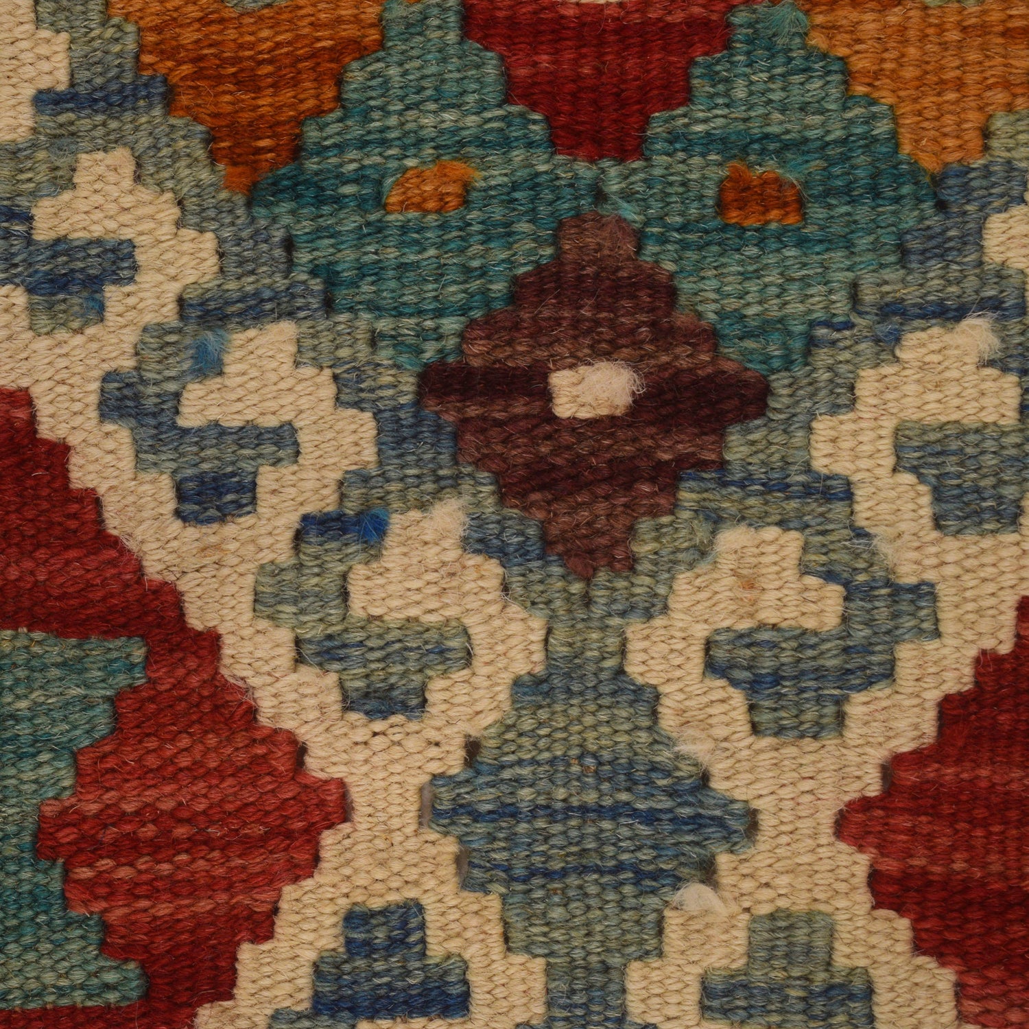 Hand Woven Wool Kelim 2' 10" x 4' 0" ft / 87 x 121 cm - No. W34832