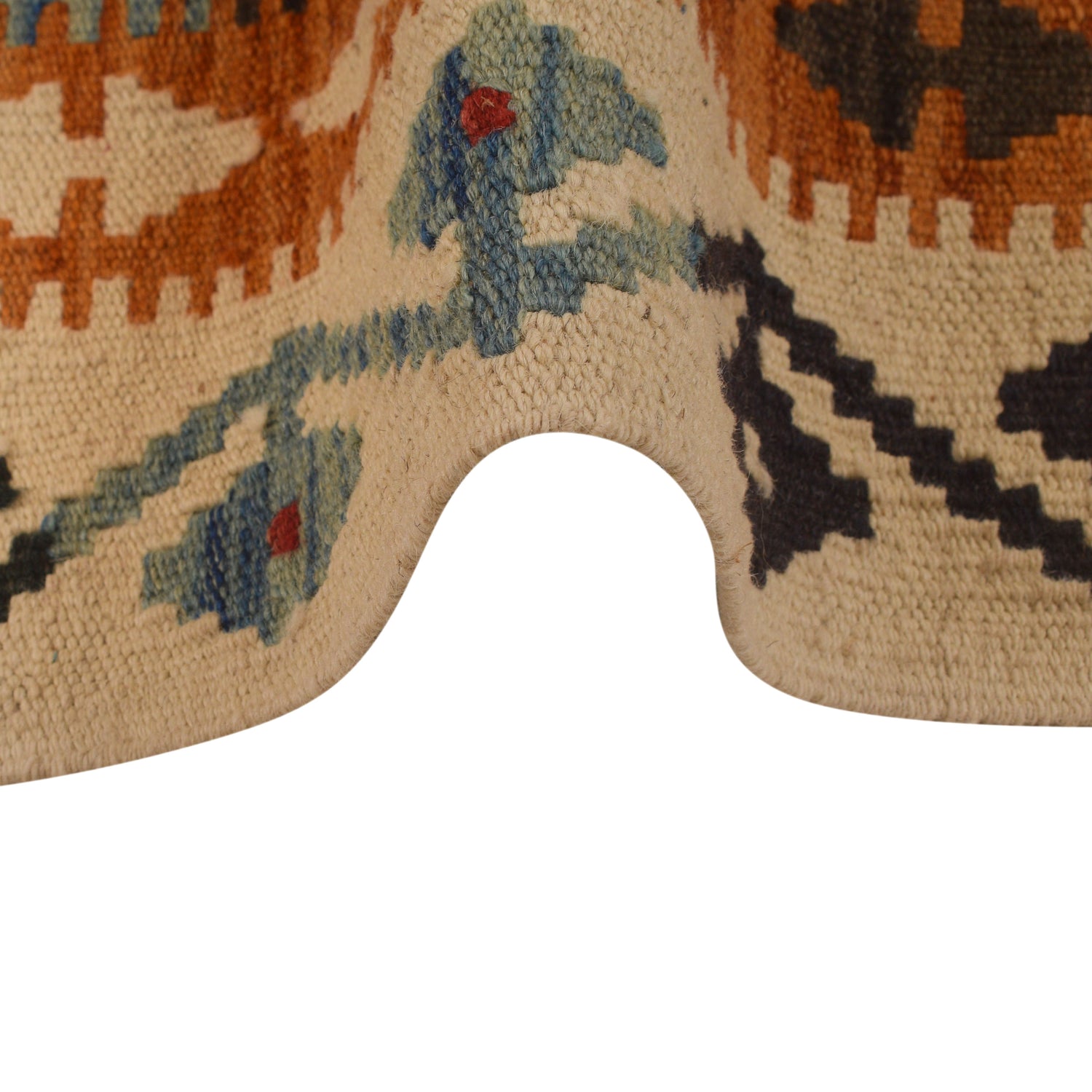 Hand Woven Wool Kelim 2' 10" x 4' 0" ft / 87 x 121 cm - No. W34832