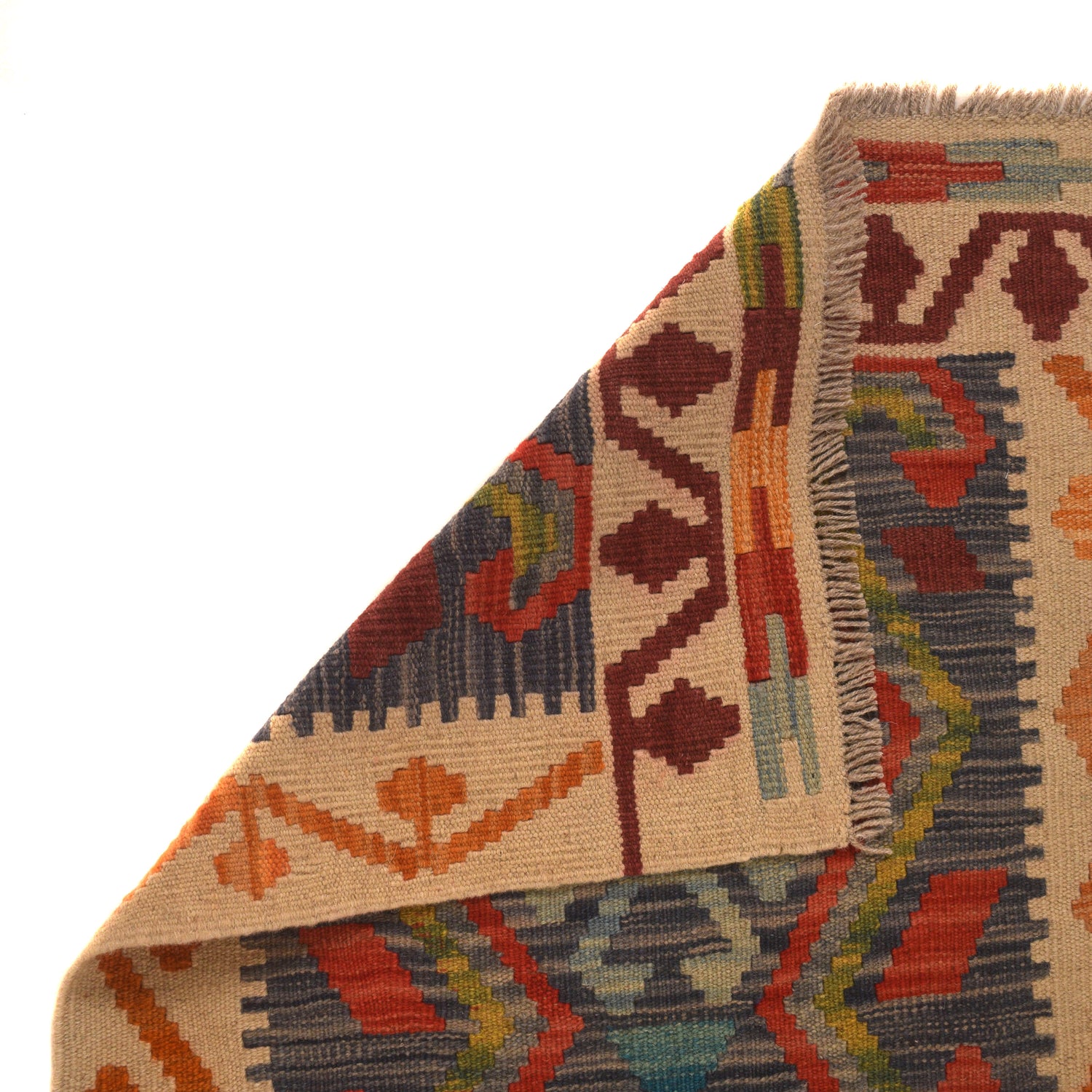 Hand Made Afghan Kilim Runner 2' 1" x 6' 5" ft / 64 x 195 cm - No. W34846