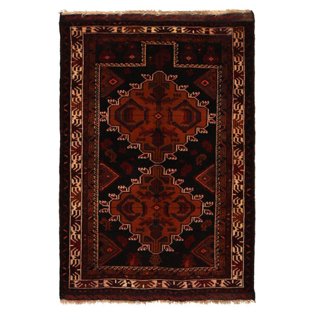 Muslim Prayer Rug 2' 10" x 4' 3" ft / 86 x 129 cm - No. W34859