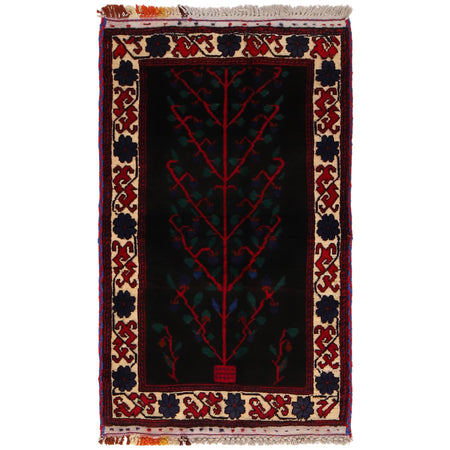 Multi Baluchi Rug 2' 4" x 3' 9" ft / 71 x 115 cm - No. W34864