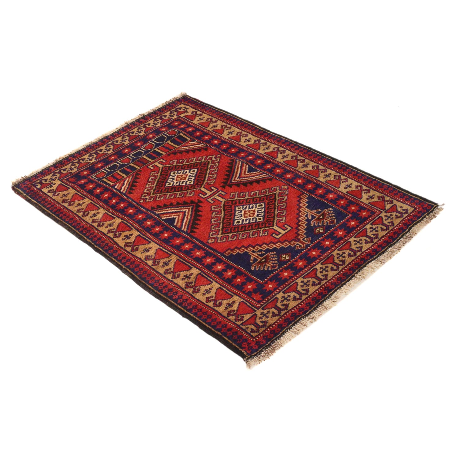 Hand Knotted Baluchi Rug 2' 10" x 3' 10" ft / 87 x 116 cm - No. W35149