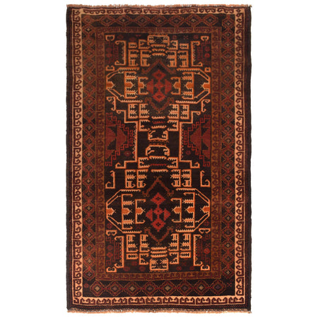 Handmade Baluchi Rug  3' 8" x 6' 2" ft / 111 x 187 cm - No. W35445