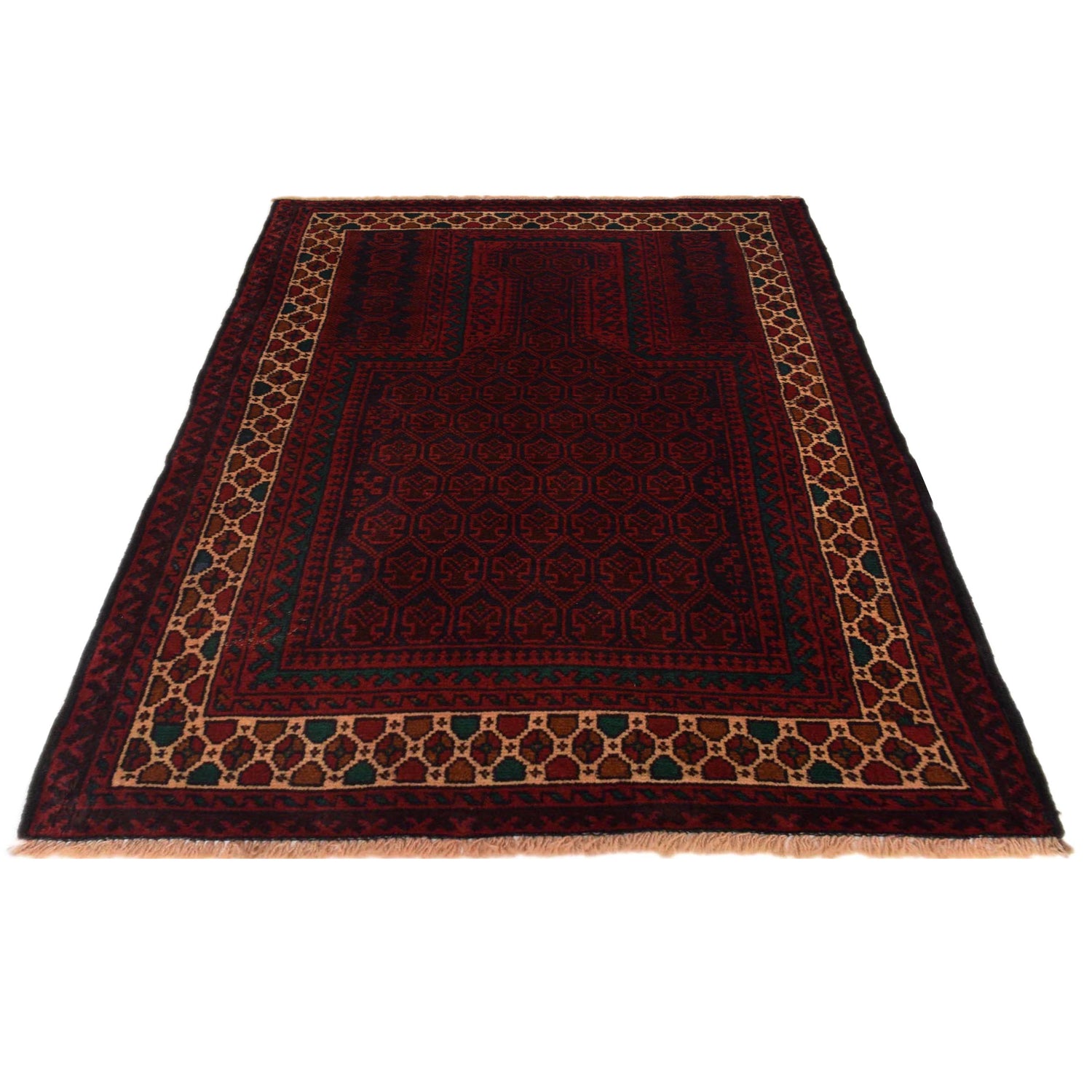 Islamic Prayer Carpet 2' 11" x 4' 4" ft / 90 x 131 cm - No. W35447