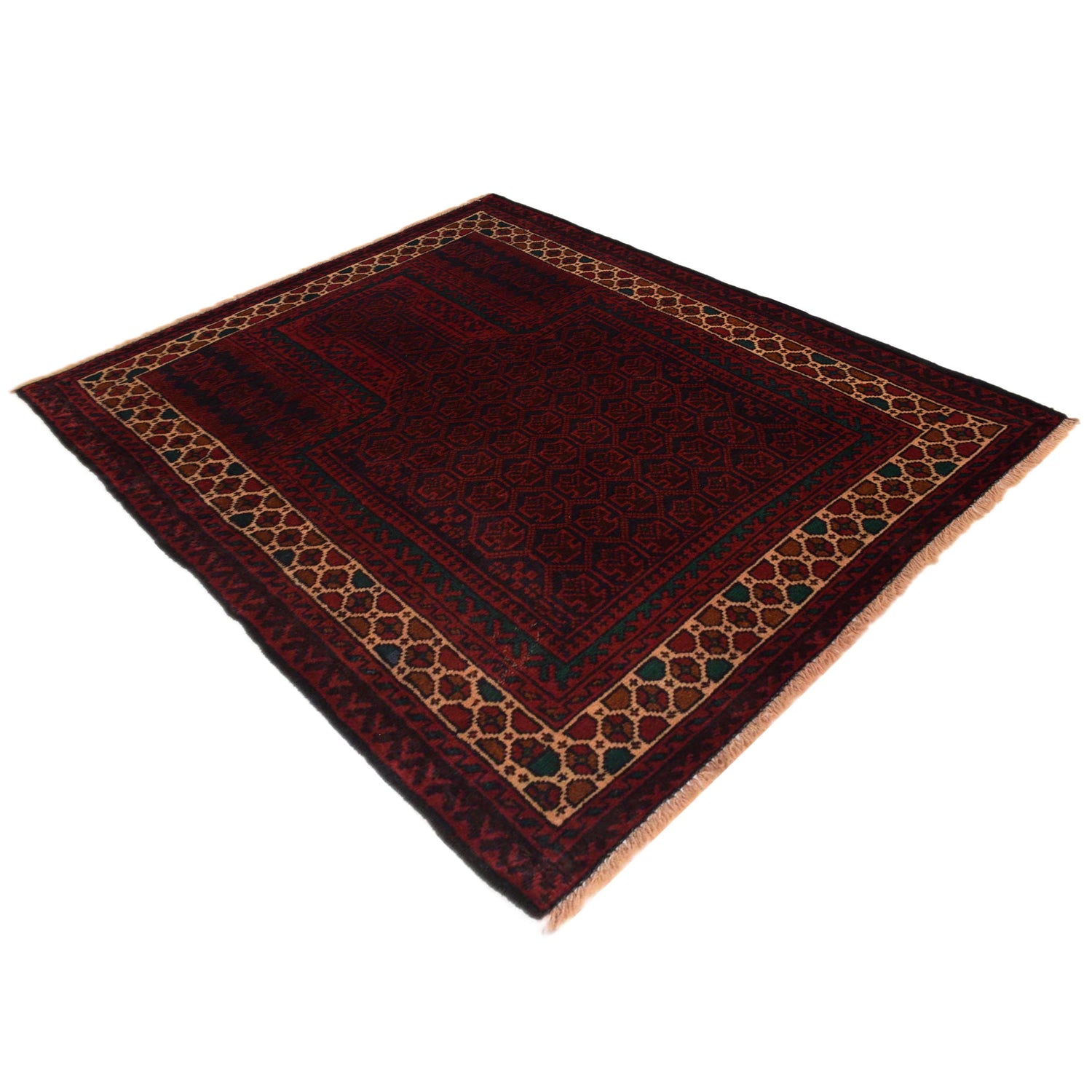 Islamic Prayer Carpet 2' 11" x 4' 4" ft / 90 x 131 cm - No. W35447