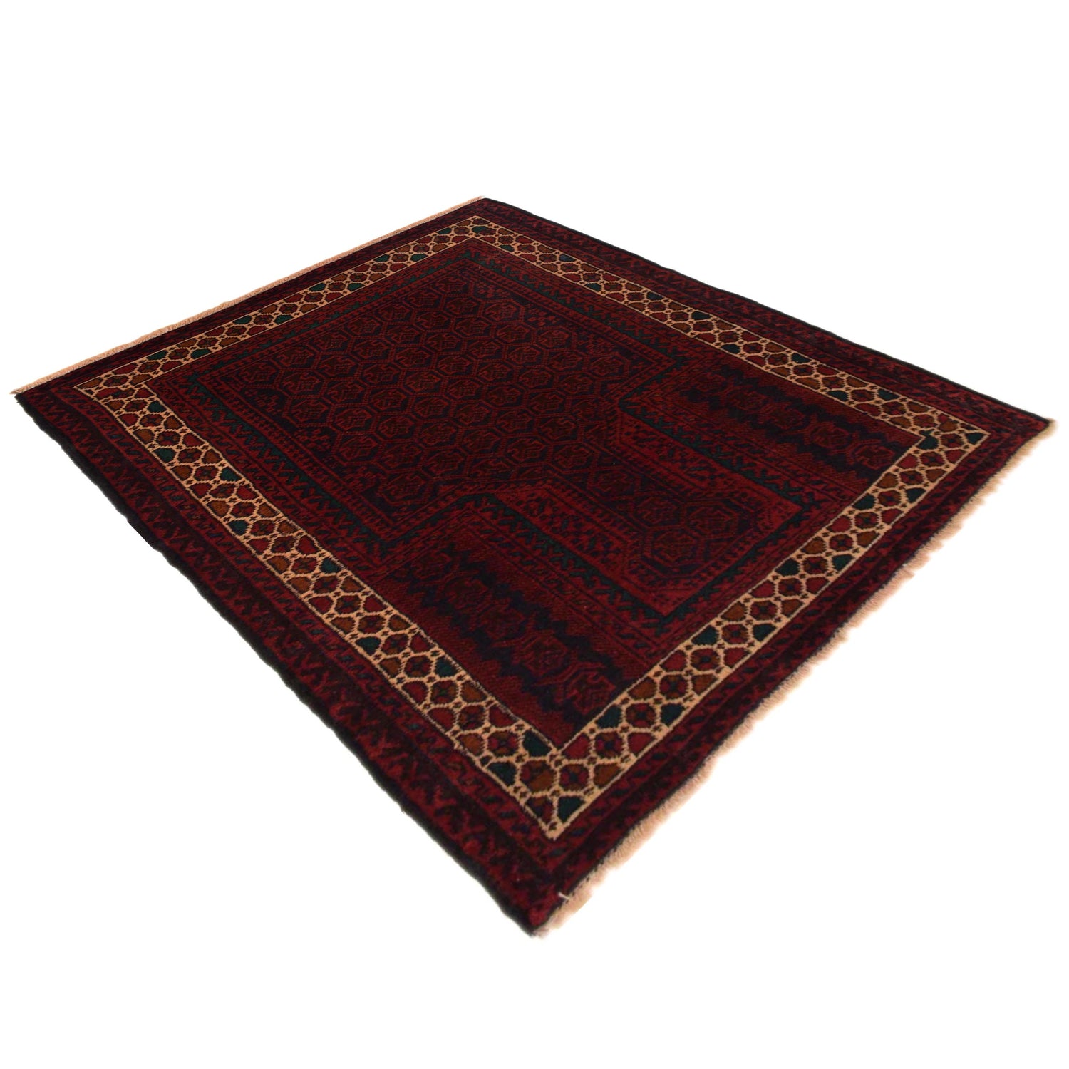 Islamic Prayer Carpet 2' 11" x 4' 4" ft / 90 x 131 cm - No. W35447