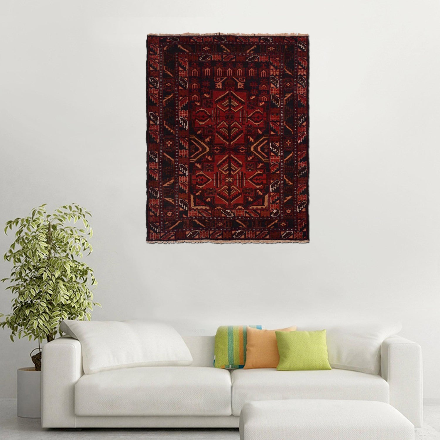 Small Prayer Carpet 3' 1" x 4' 6" ft / 95 x 136 cm -No. W35449