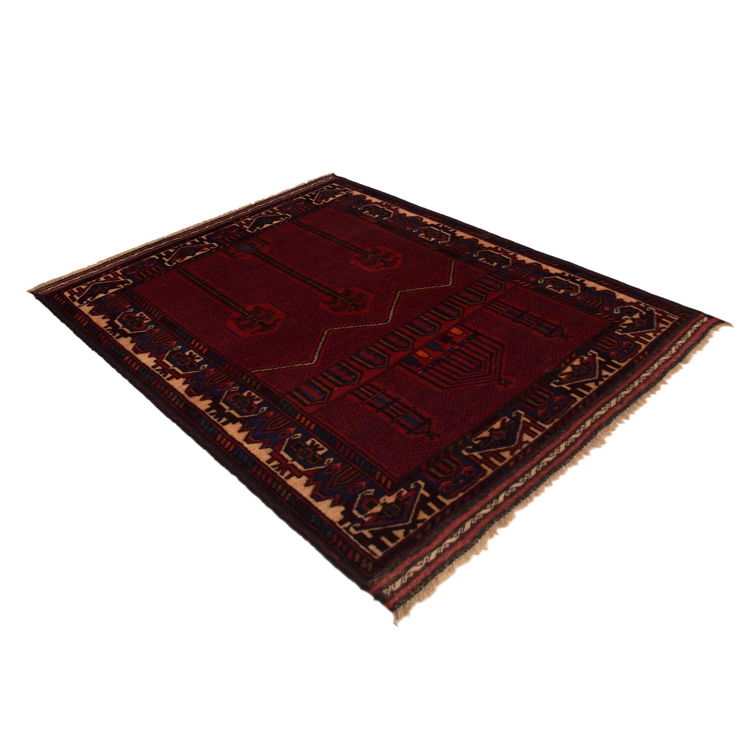 Handmade Prayer Rug 2' 11" x 4' 5" ft / 89 x 135 cm - No. W35450