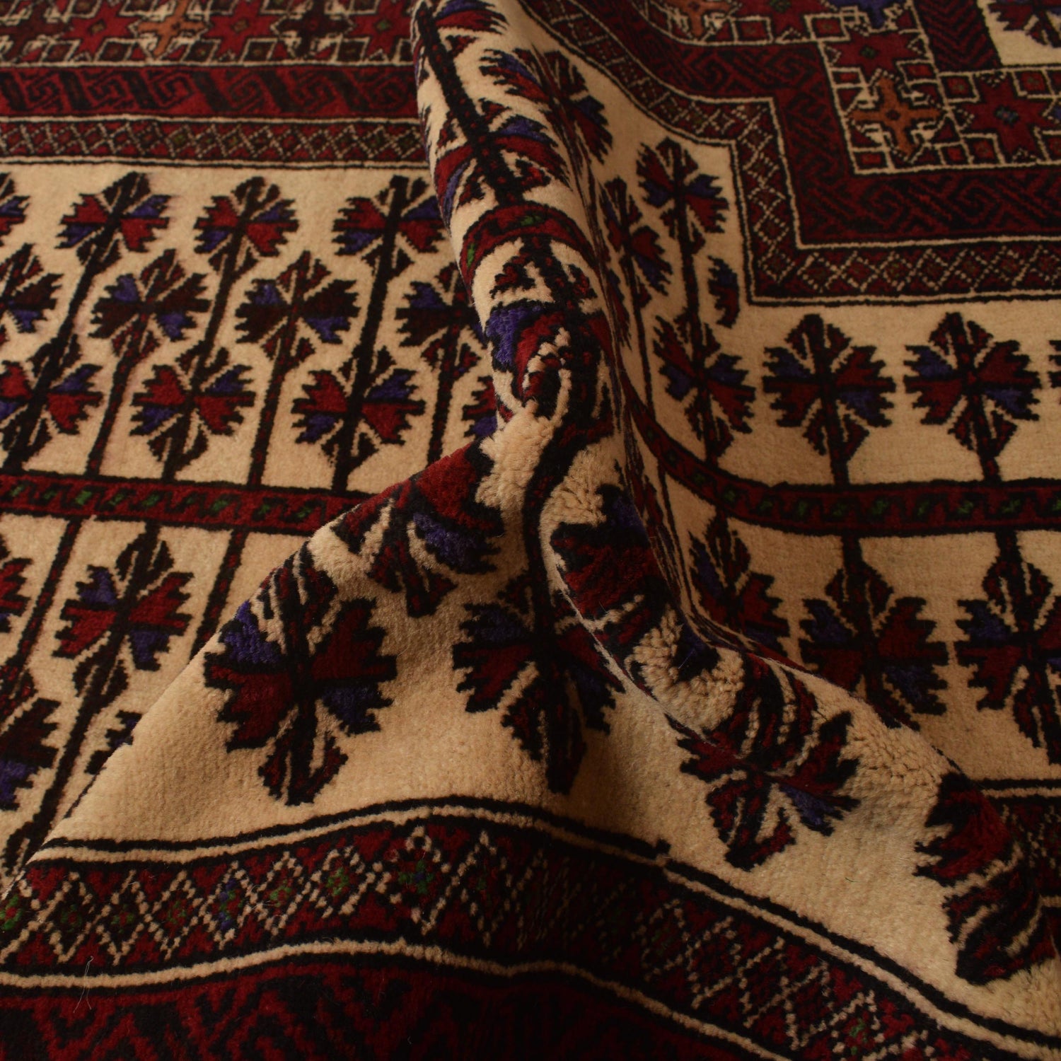 Multi Color Prayer Rug 3' 1" x 4' 4" ft / 95 x 131 cm - No. W35451