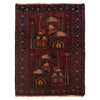 Muslim Prayer Rug 2' 11" x 4' 6" ft / 88 x 136 cm - No. W35452