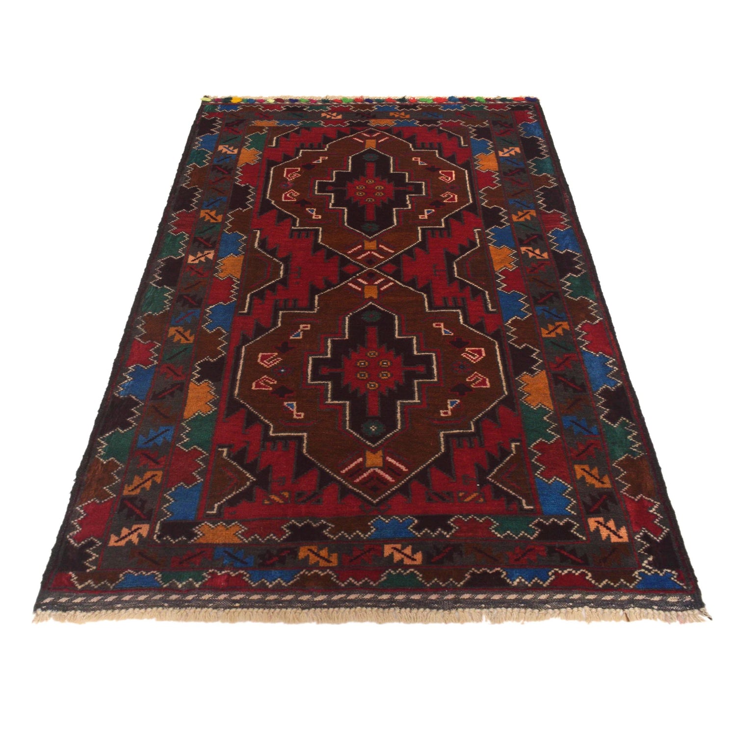Multi Color Baluchi Rug 2' 9" x 4' 10" ft / 85 x 148 cm - No. W35454
