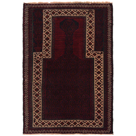 Small Prayer Carpet  2' 9" x 4' 5" ft / 85 x 135 cm - No. W35456