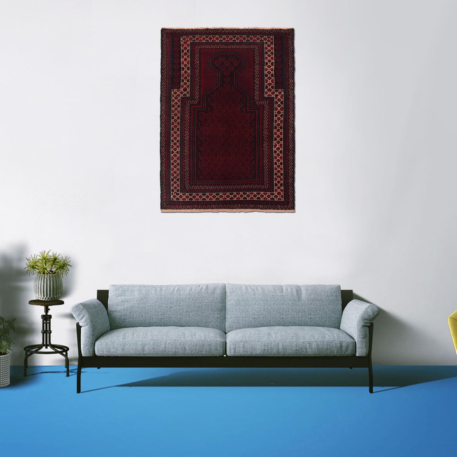 Hand Knotted Prayer Rug  2' 11" x 4' 5" ft / 90 x 135 cm - No. W35457