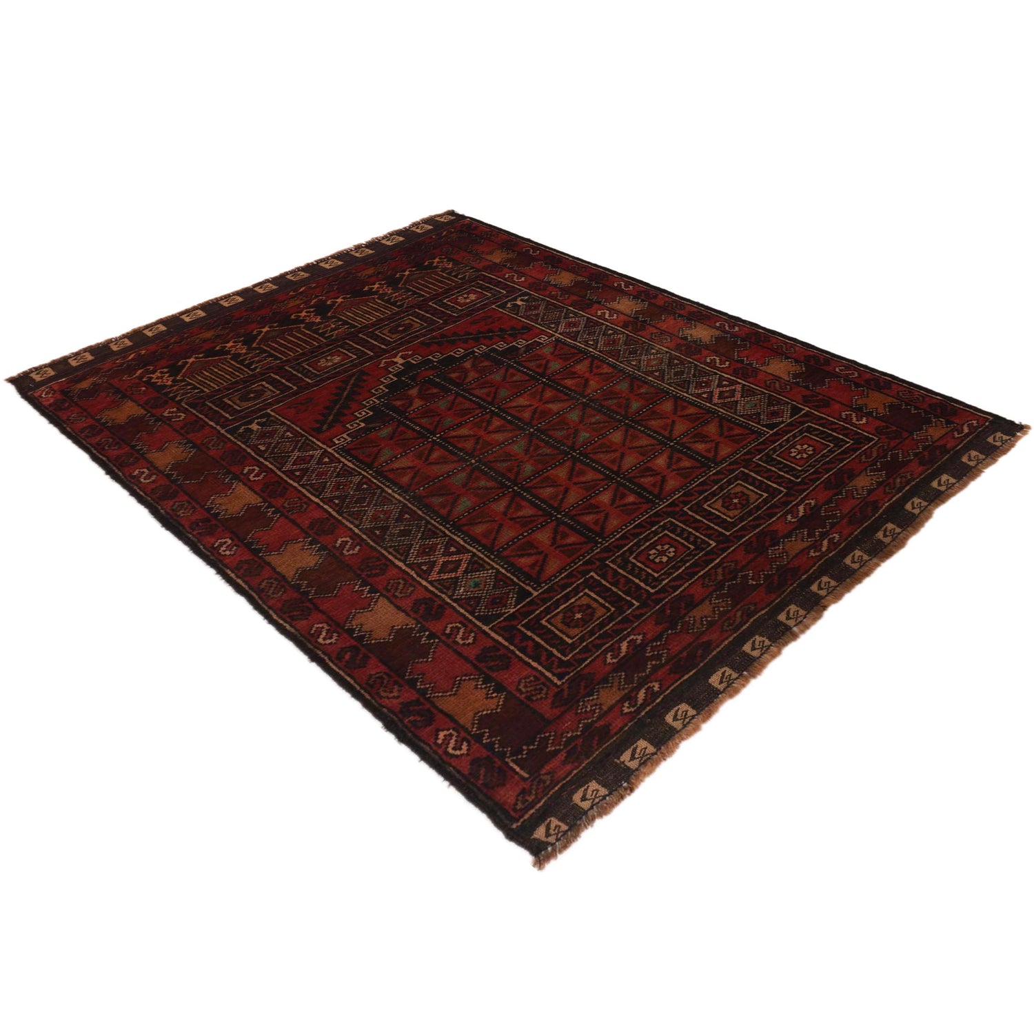 Islamic Prayer Carpet 3' 1" x 4' 8" ft / 93 x 143 cm -No. W35519