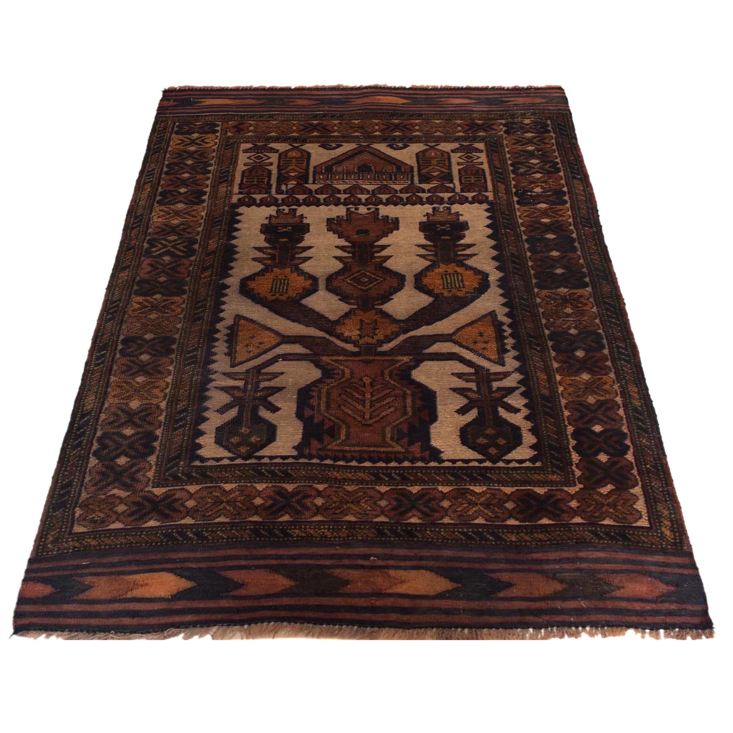 Hand Knotted Prayer Rug 2' 7" x 4' 4" ft / 80 x 131 cm - No. W35520