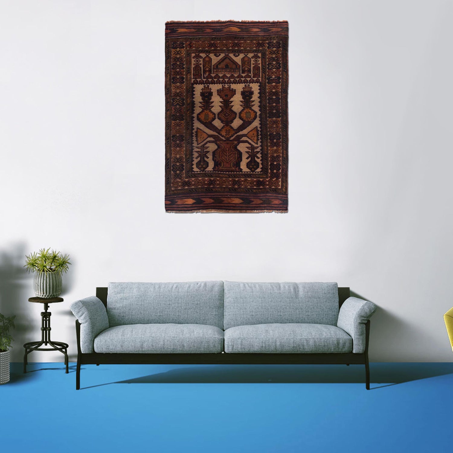 Hand Knotted Prayer Rug 2' 7" x 4' 4" ft / 80 x 131 cm - No. W35520