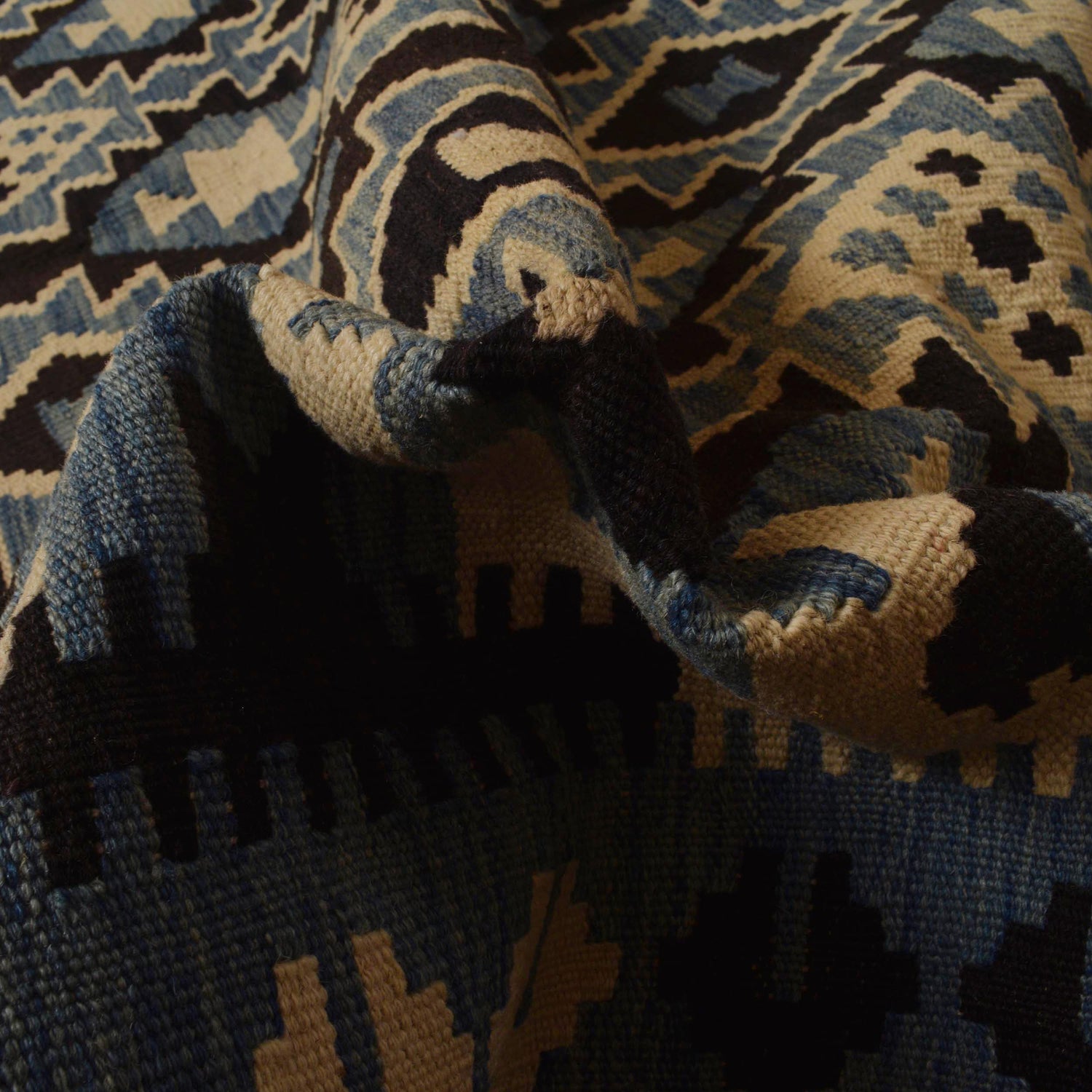 Hand Knotted Flatweave Kilim 6' 7" x 9' 6" ft / 201 x 290 cm - No. W35524