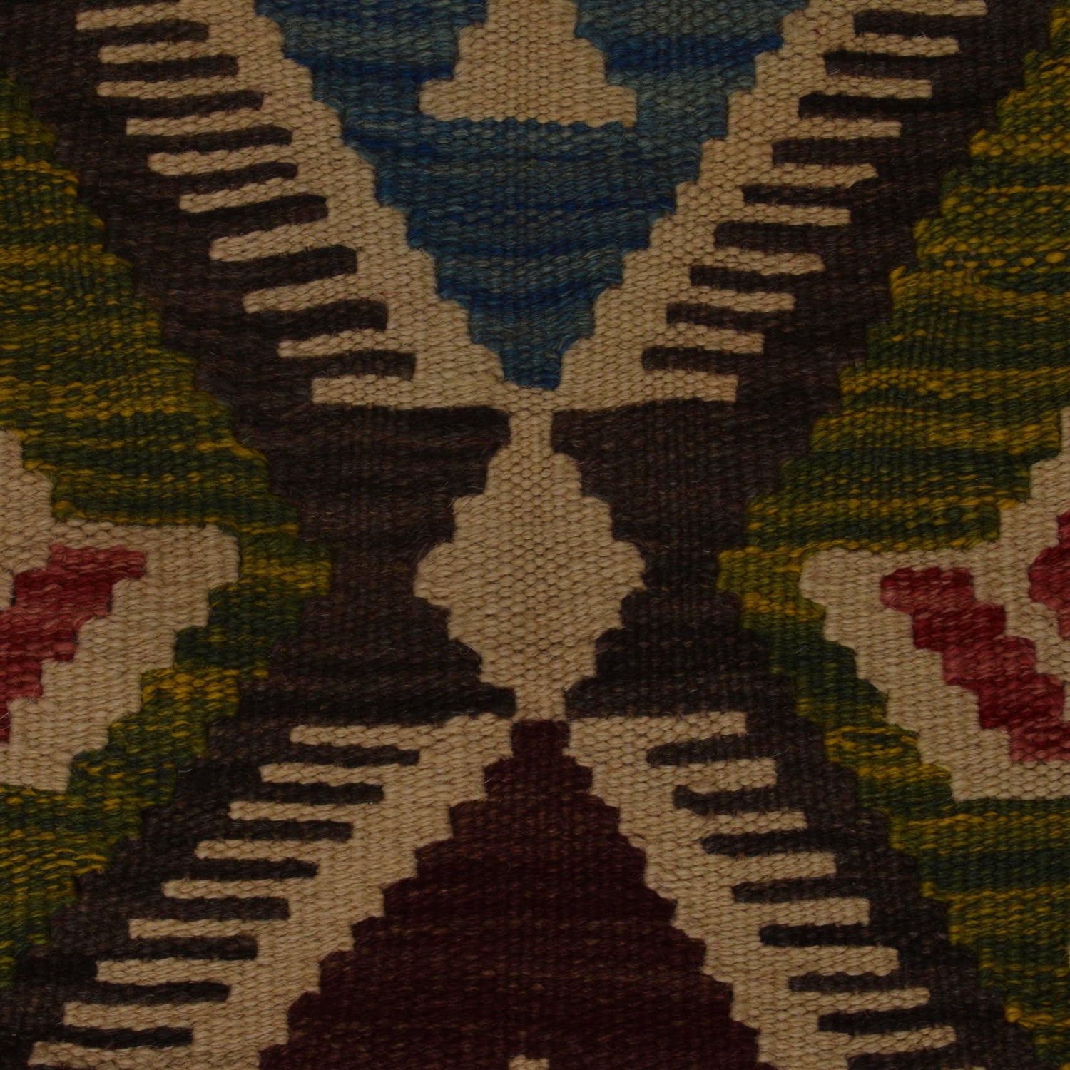 Handmade Afghan Vegetable Kilim 6' 8" x 10' 0" ft / 202 x 305 cm - No. W35525