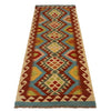 Hand Woven Wool Kelim Runner 2' 1"x 6' 4" ft / 63 x 192 cm - No. W35527