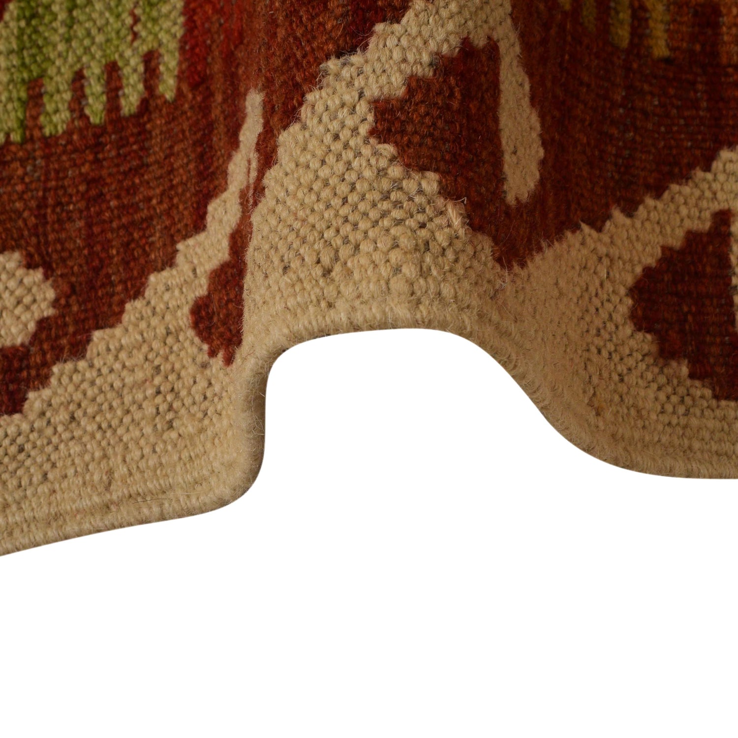 Hand Woven Wool Kelim Runner 2' 1"x 6' 4" ft / 63 x 192 cm - No. W35527