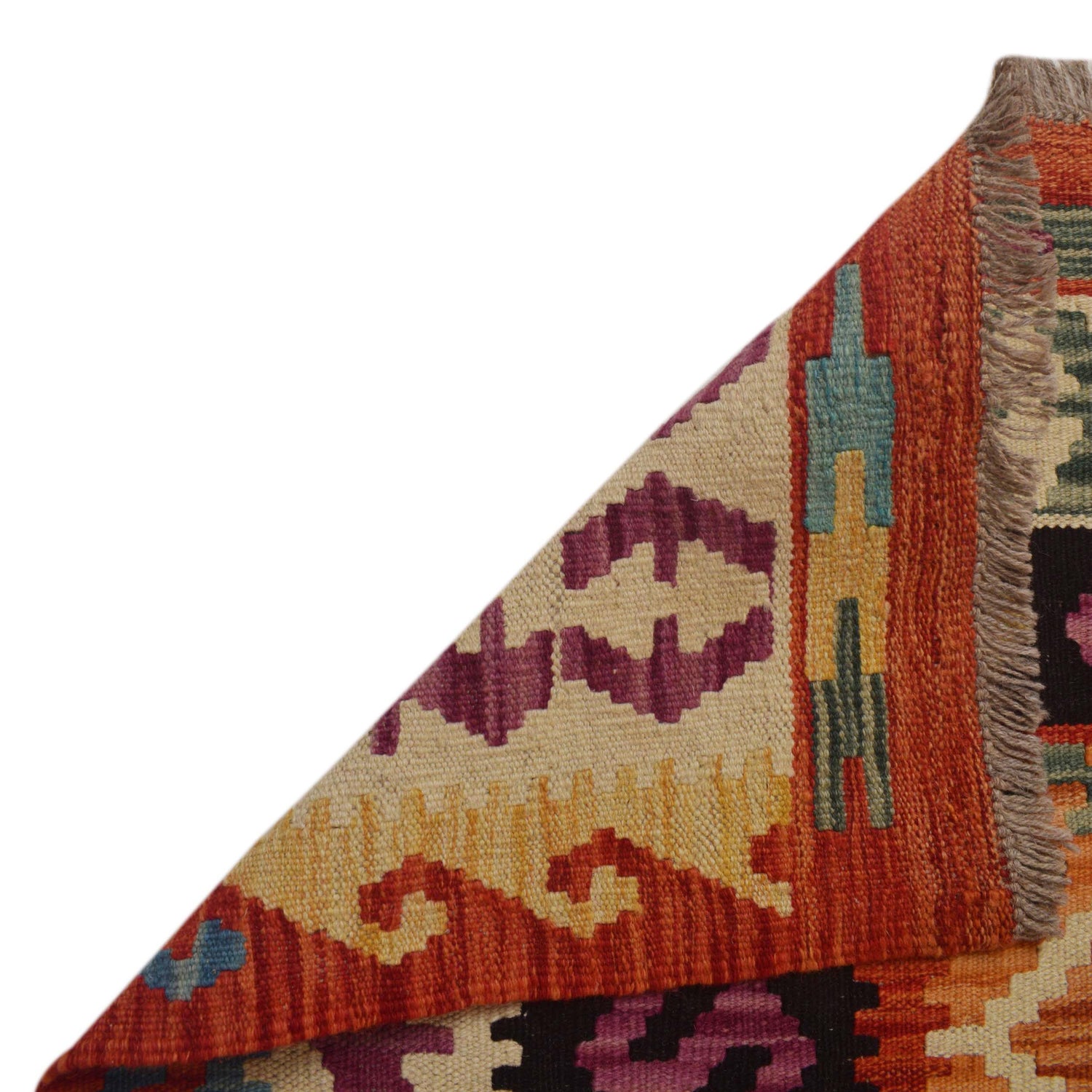 Hand Made Afghan Kilim 6' 7" x 9' 10" ft / 200 x 300 cm - No. W35528