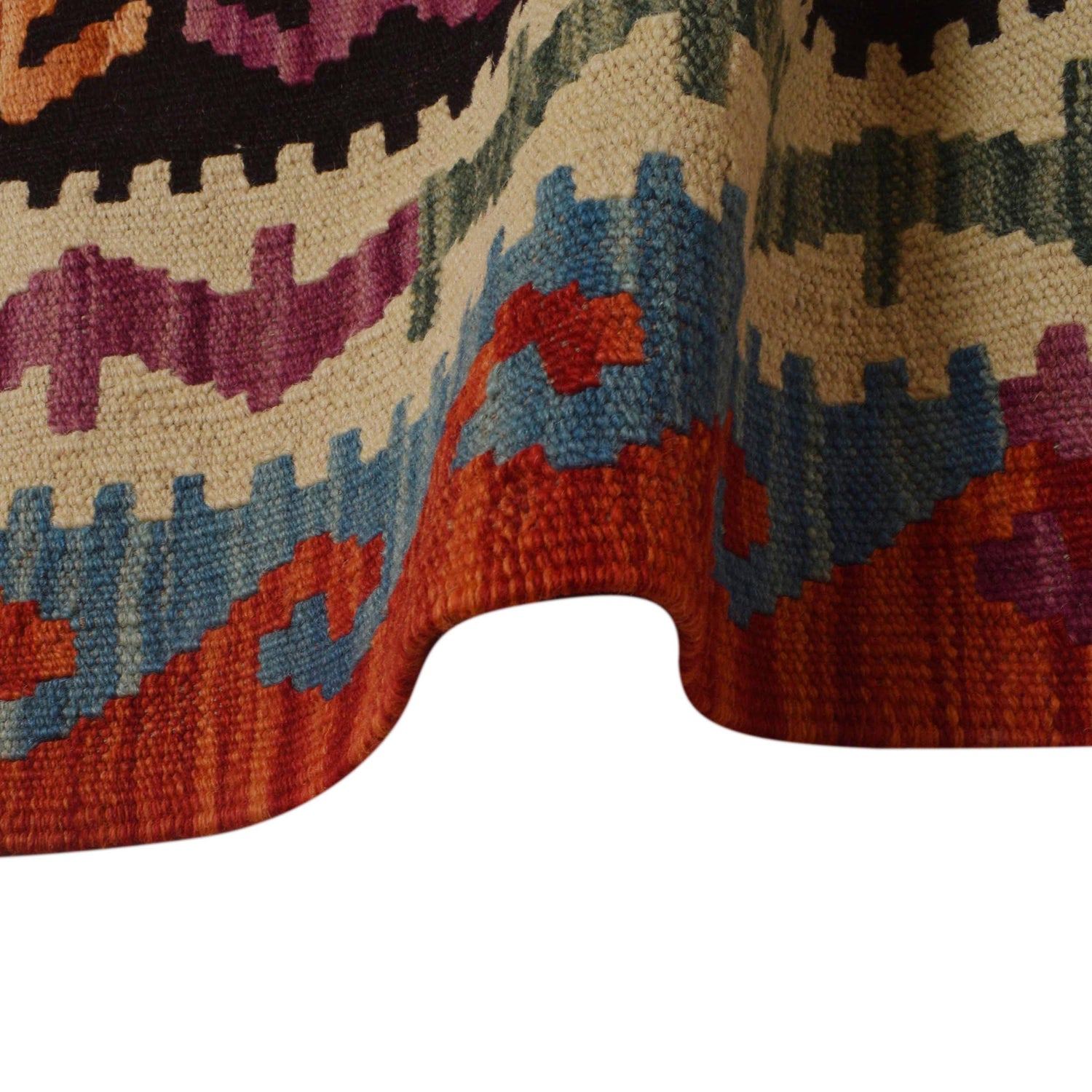 Hand Made Afghan Kilim 6' 7" x 9' 10" ft / 200 x 300 cm - No. W35528