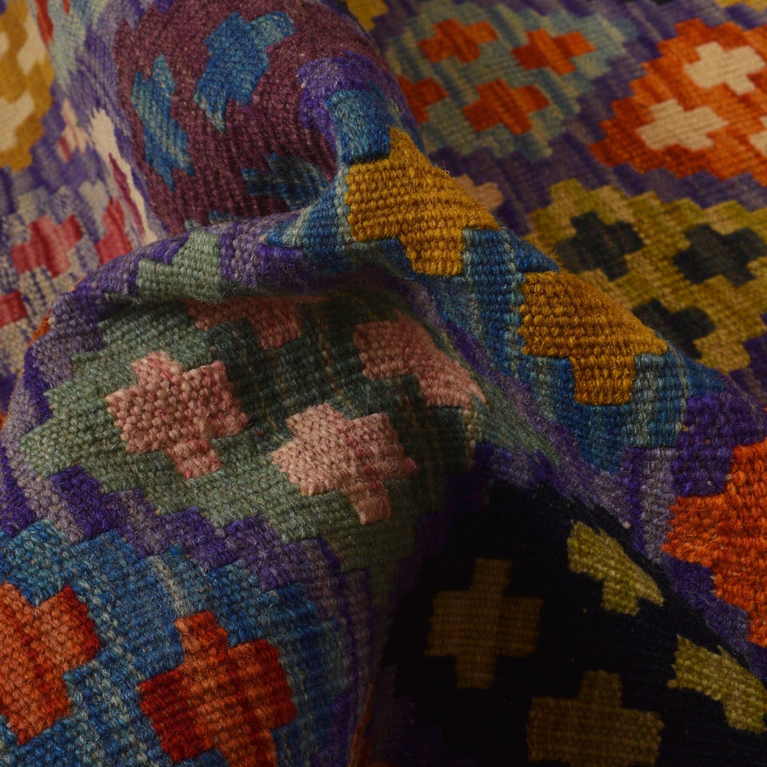 Handmade Vegetable Kelim Runner 2' 10" x 9' 9" ft / 86 x 297 cm - No. W35529