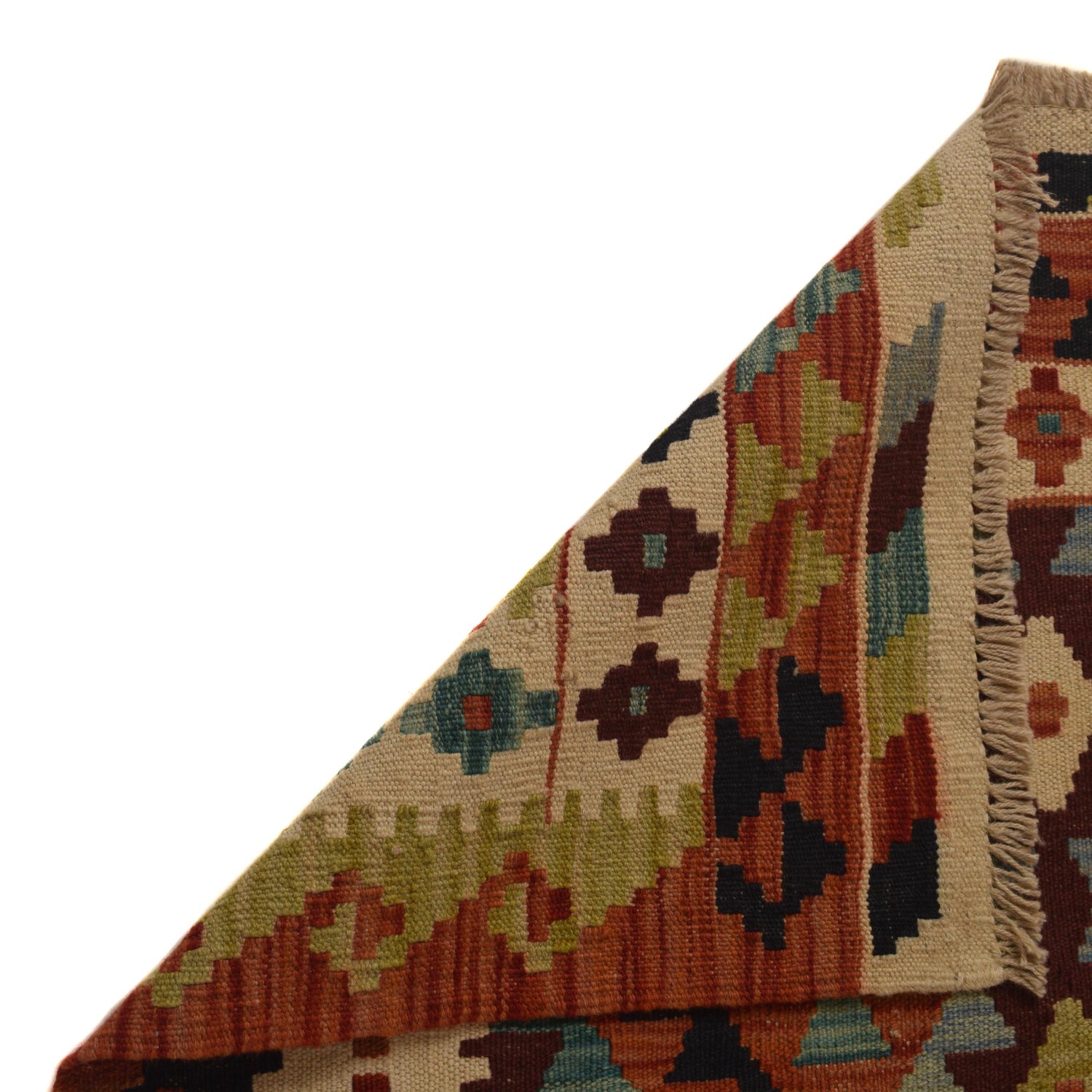 Handmade Afghan Vegetable Kilim 4' 11" x 6' 10" ft / 150 x 209 cm - No. W35531