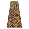 Hand Woven Wool Kelim Runner 2' 5" x 9' 9" ft / 73 x 296 cm - No. W35532