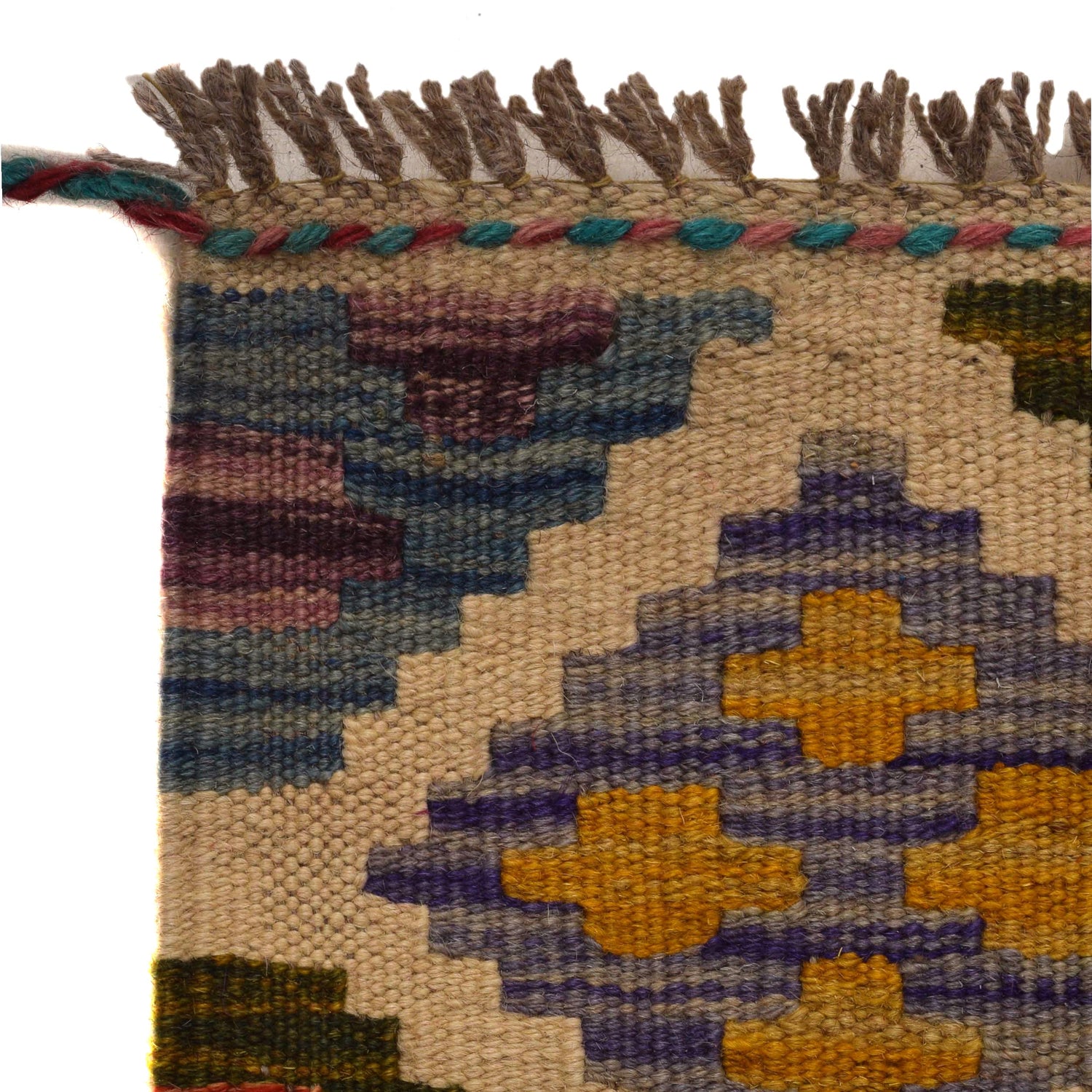 Hand Woven Wool Kelim Runner 2' 5" x 9' 9" ft / 73 x 296 cm - No. W35532