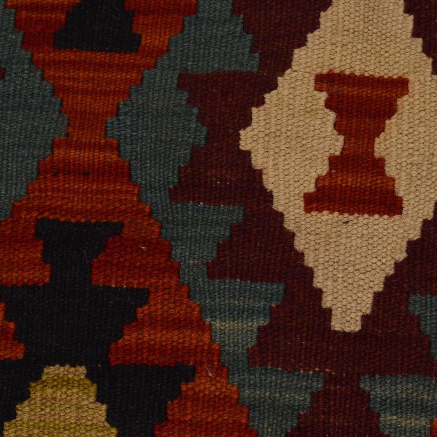 Hand Made Afghan Kilim 4' 10" x 6' 11" ft / 148 x 210 cm - No. W35533