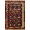 Colorful Flat-Weave Wool Kilim 4' 11" x 7' 5" ft / 150 x 225 cm - No. W35534
