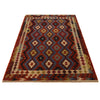 Colorful Flat-Weave Wool Kilim 4' 11" x 7' 5" ft / 150 x 225 cm - No. W35534