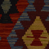 Colorful Flat-Weave Wool Kilim 4' 11" x 7' 5" ft / 150 x 225 cm - No. W35534