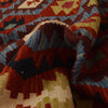 Colorful Flat-Weave Wool Kilim 4' 11" x 7' 5" ft / 150 x 225 cm - No. W35534