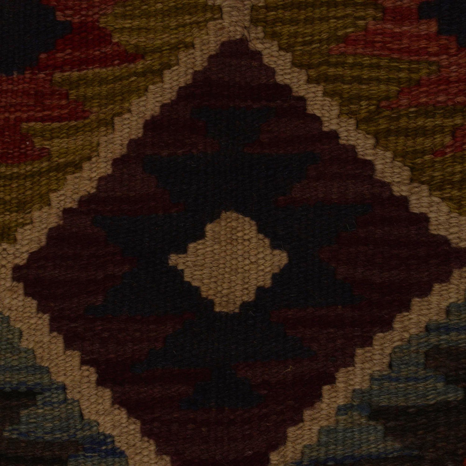 Handmade Afghan Vegetable Kilim 3' 4" x 5' 0" ft / 102 x 152 cm - No. W35542