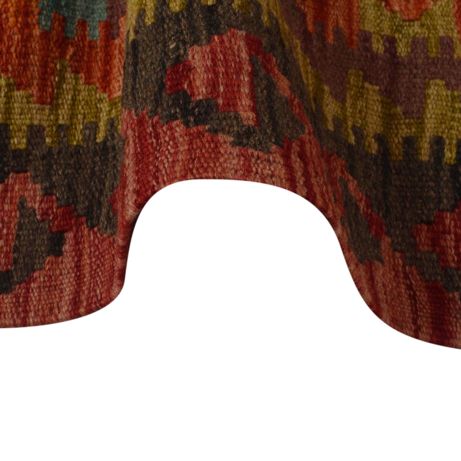 Handmade Afghan Vegetable Kilim 3' 4" x 5' 0" ft / 102 x 152 cm - No. W35542