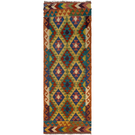 Short Chobi Kilim Runner 2' 4"x 6' 8" ft / 72 x 202 cm - No. W35543